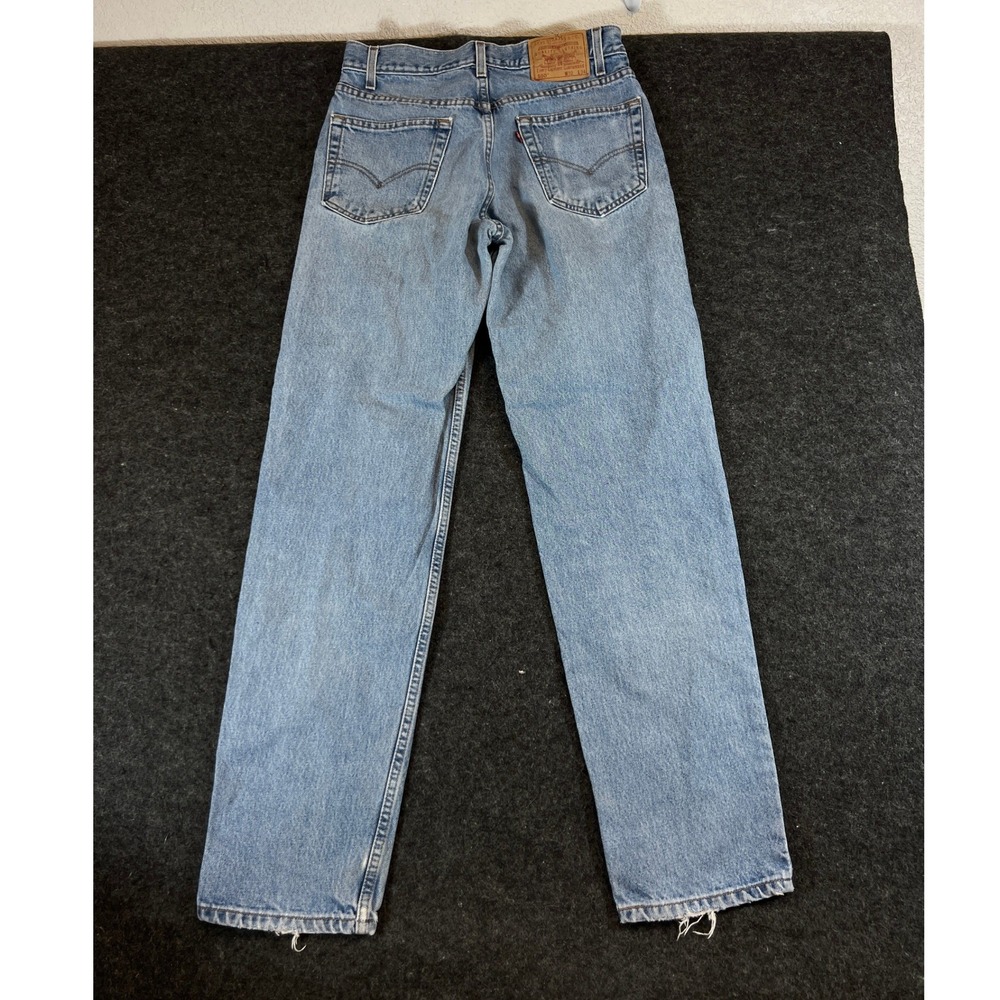 Vintage 90s Levis 550 Red Tab Jeans Mens 32x34 Relaxed Fit Light Wash Denim